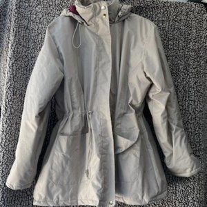 ATLAS FOR WOMEN Tan Hooded Winter Jacket